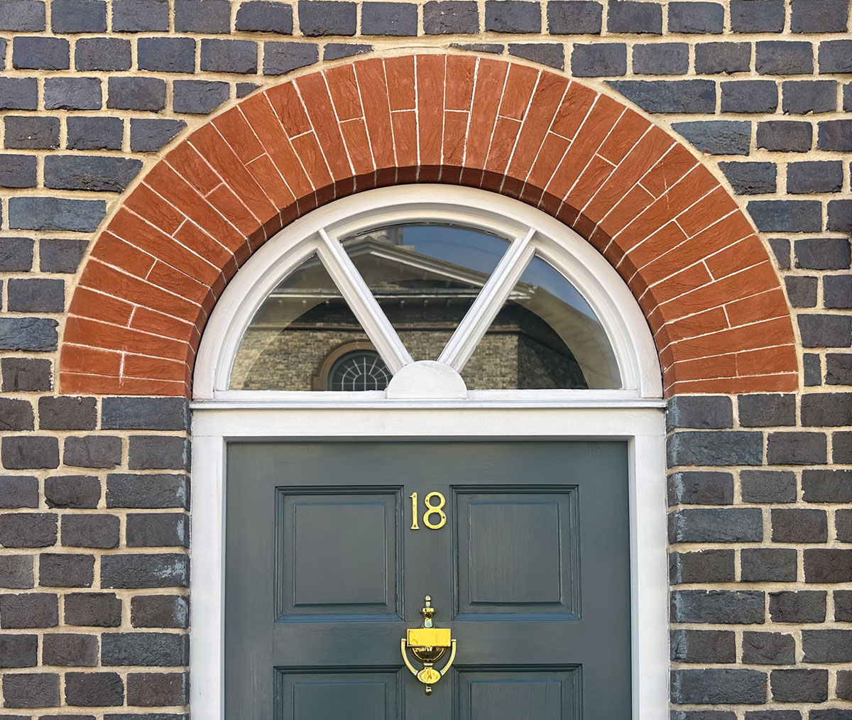 Repointed period door arch